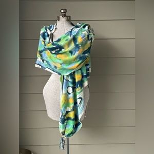 Vintage Hand dyed scarf / shawl